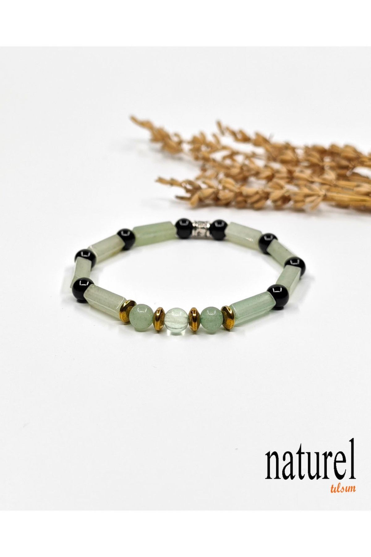 Aventurin & Oniks Doğal Taş 6mm Bileklik 