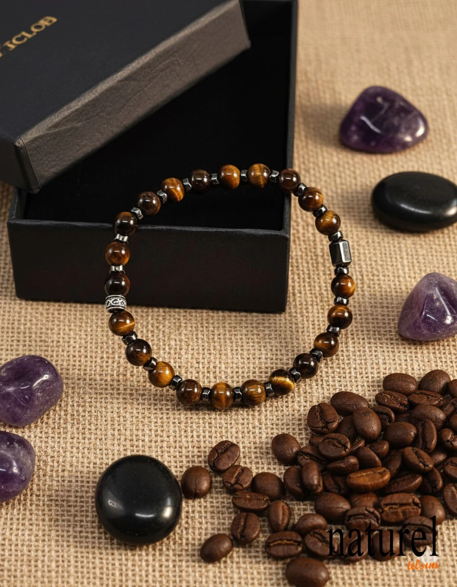  Kaplan Gözü 6mm Doğal Taş Bileklik