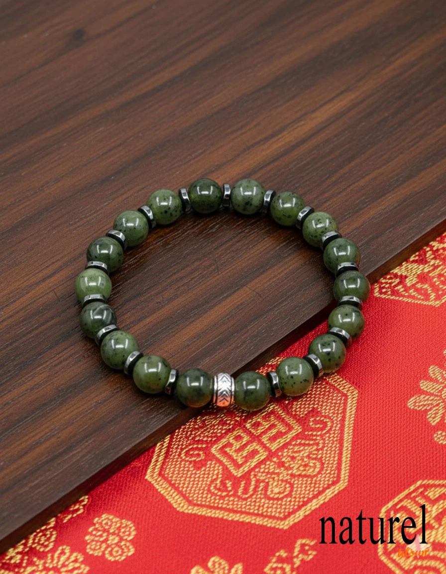 Yeşim 8mm Doğal Taş Bileklik