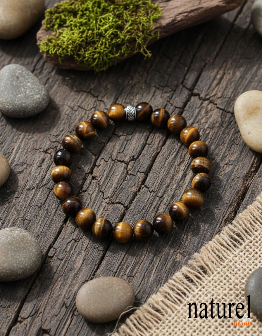 Kaplangözü 8mm Doğal Taş Bileklik