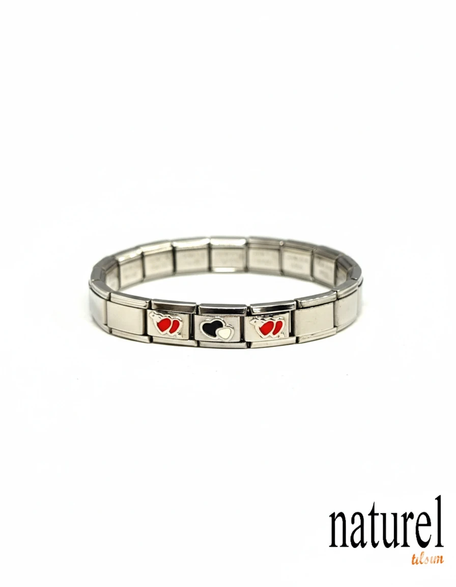 Unisex İtalyan Charm Bileklik Paslanmaz Çelik Bileklik