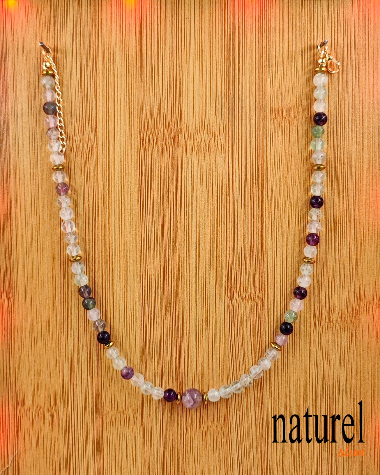 Florit Doğal Taş Choker Kolye
