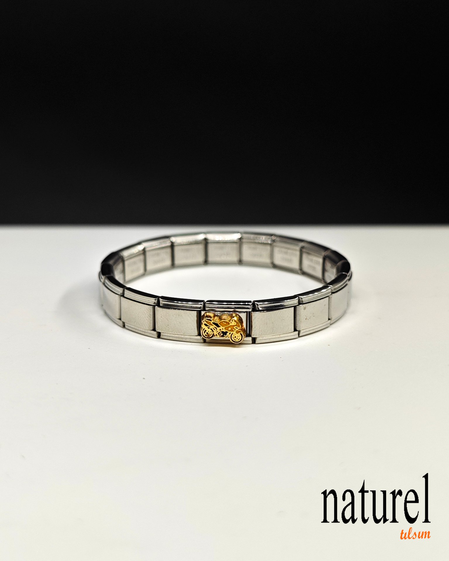 Unisex İtalyan Charm Bileklik Paslanmaz Çelik Bileklik