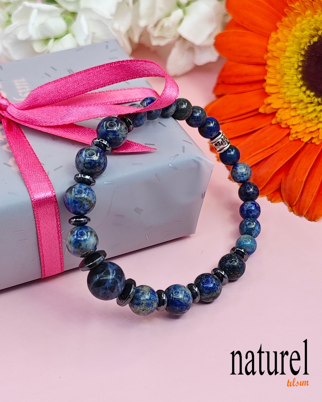 Lapis Lazuli Doğal Taş Bileklik