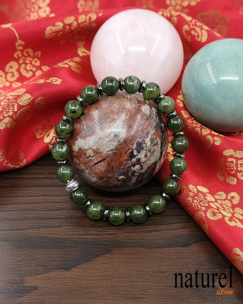 Yeşim 8mm Doğal Taş Bileklik