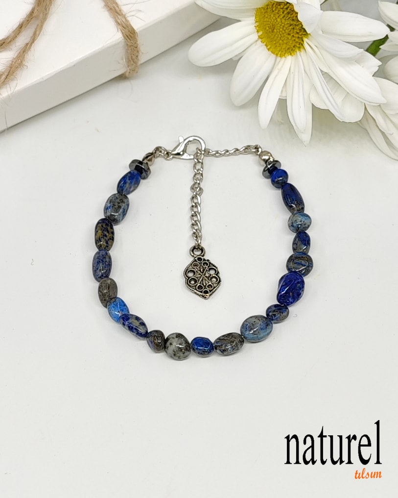Lapis Lazuli Doğal Taş Bileklik