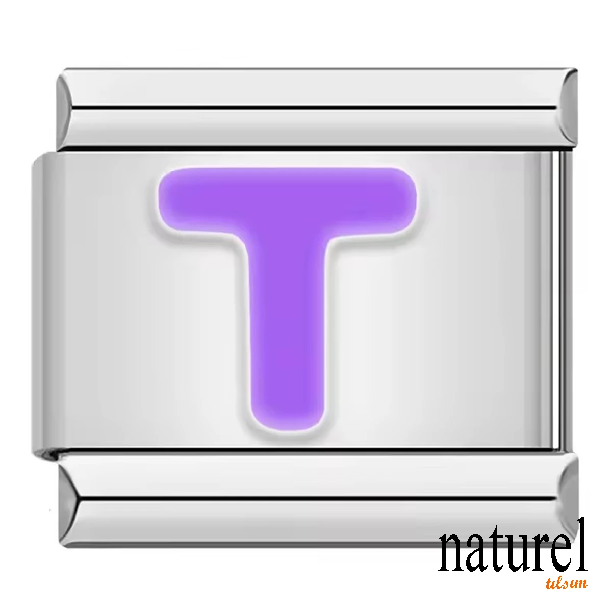  İtalyan Paslanmaz Çelik 9mm 'T' Harfi Charm