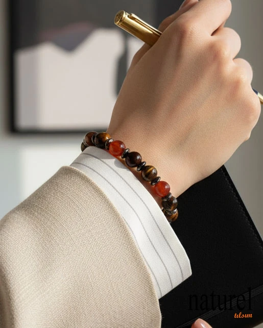 Kaplan Gözü - Akik 8mm Doğal Taş Bileklik