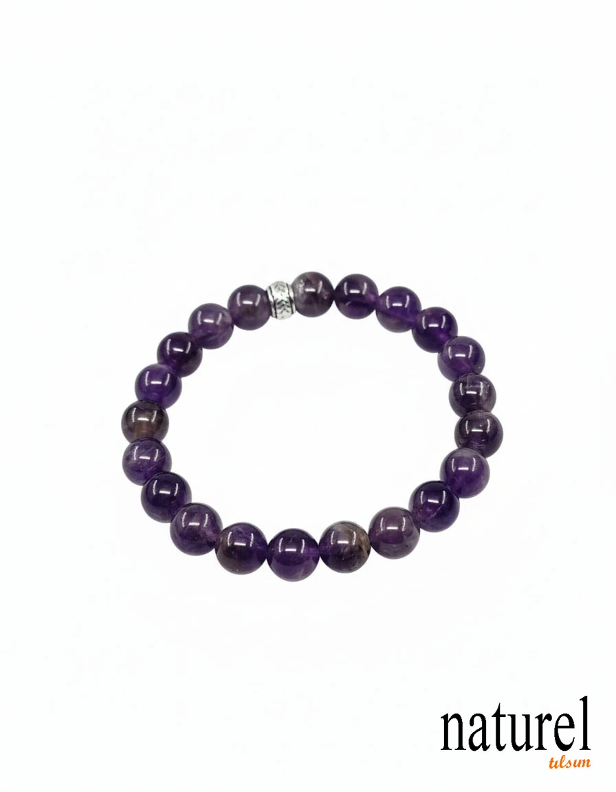 Ametist 8mm Doğal Taş Bileklik