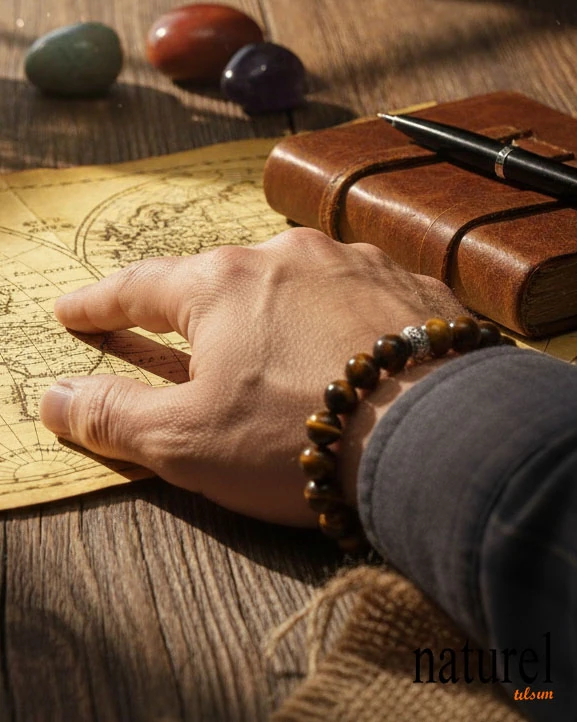 Kaplangözü 8mm Doğal Taş Bileklik