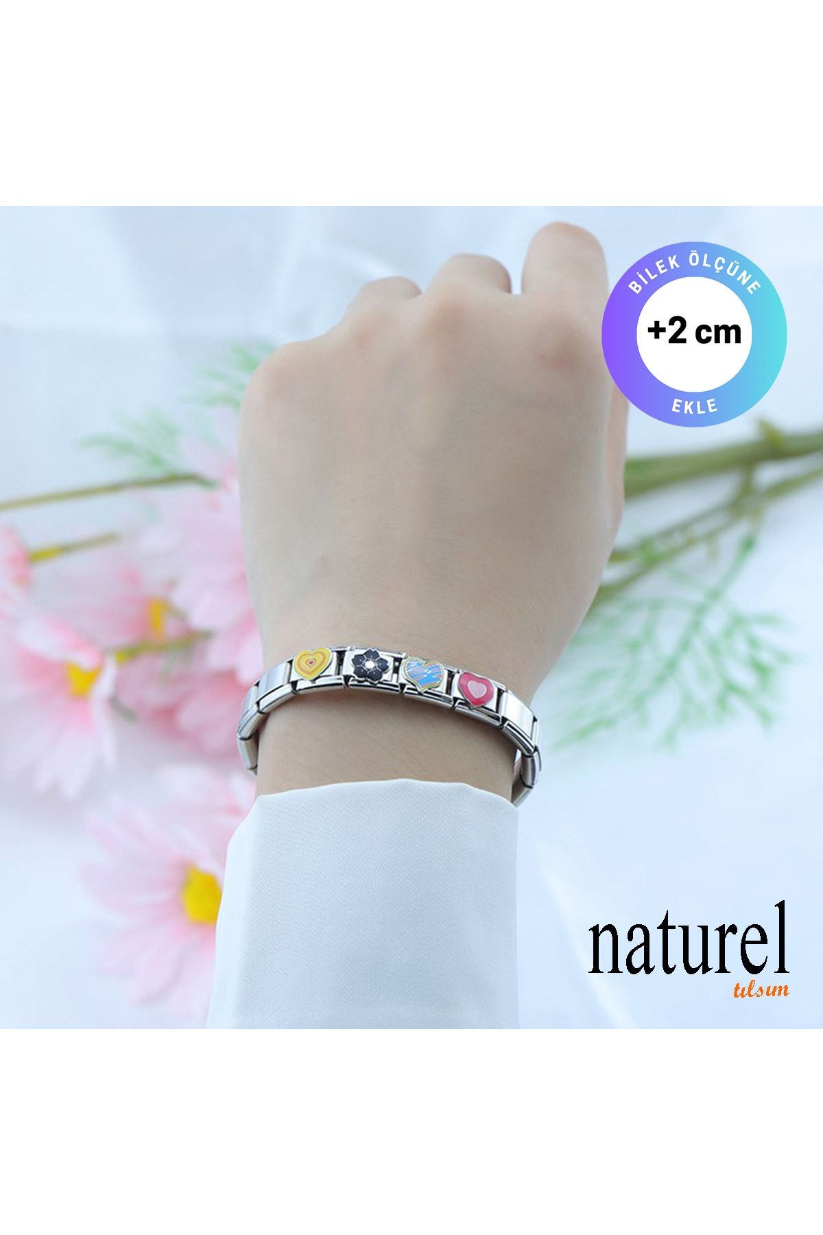 Unisex İtalyan Charm Bileklik Paslanmaz Çelik Bileklik