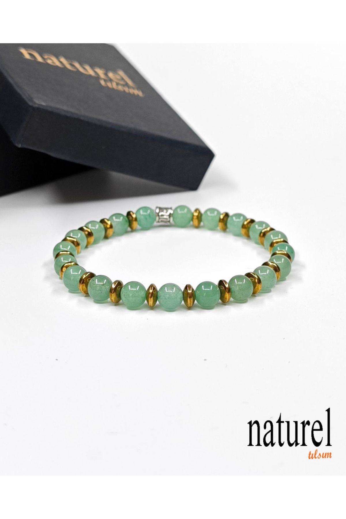 Aventuri̇n Doğal Taş 6mm Unisex Bileklik