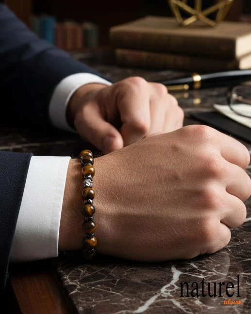  Kaplan Gözü 6mm Doğal Taş Bileklik