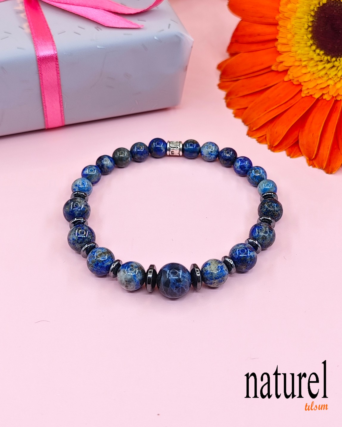 Lapis Lazuli Doğal Taş Bileklik