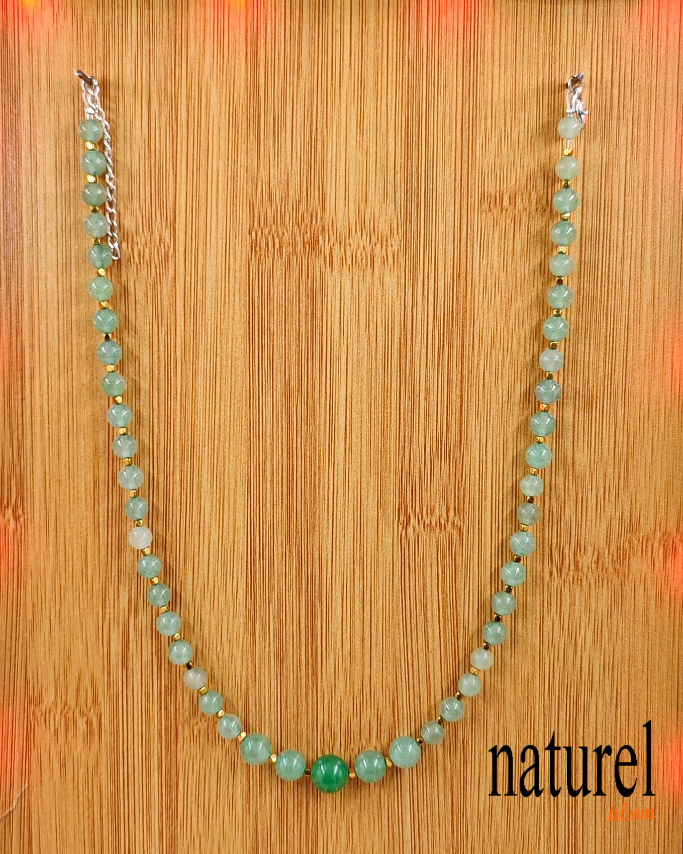 Aventurin Doğal Taş Choker Kolye