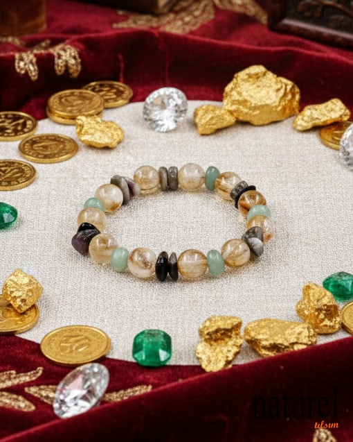 Sitrin Aventurin Turmalin 10mm Doğal Taş Bileklik