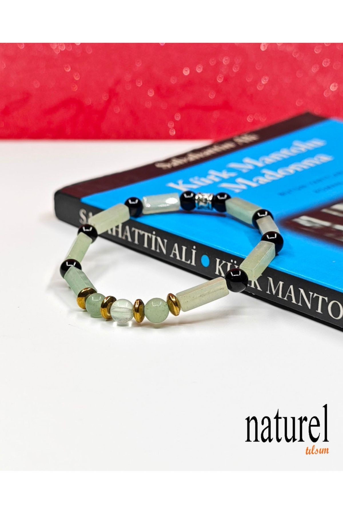 Aventurin & Oniks Doğal Taş 6mm Bileklik 
