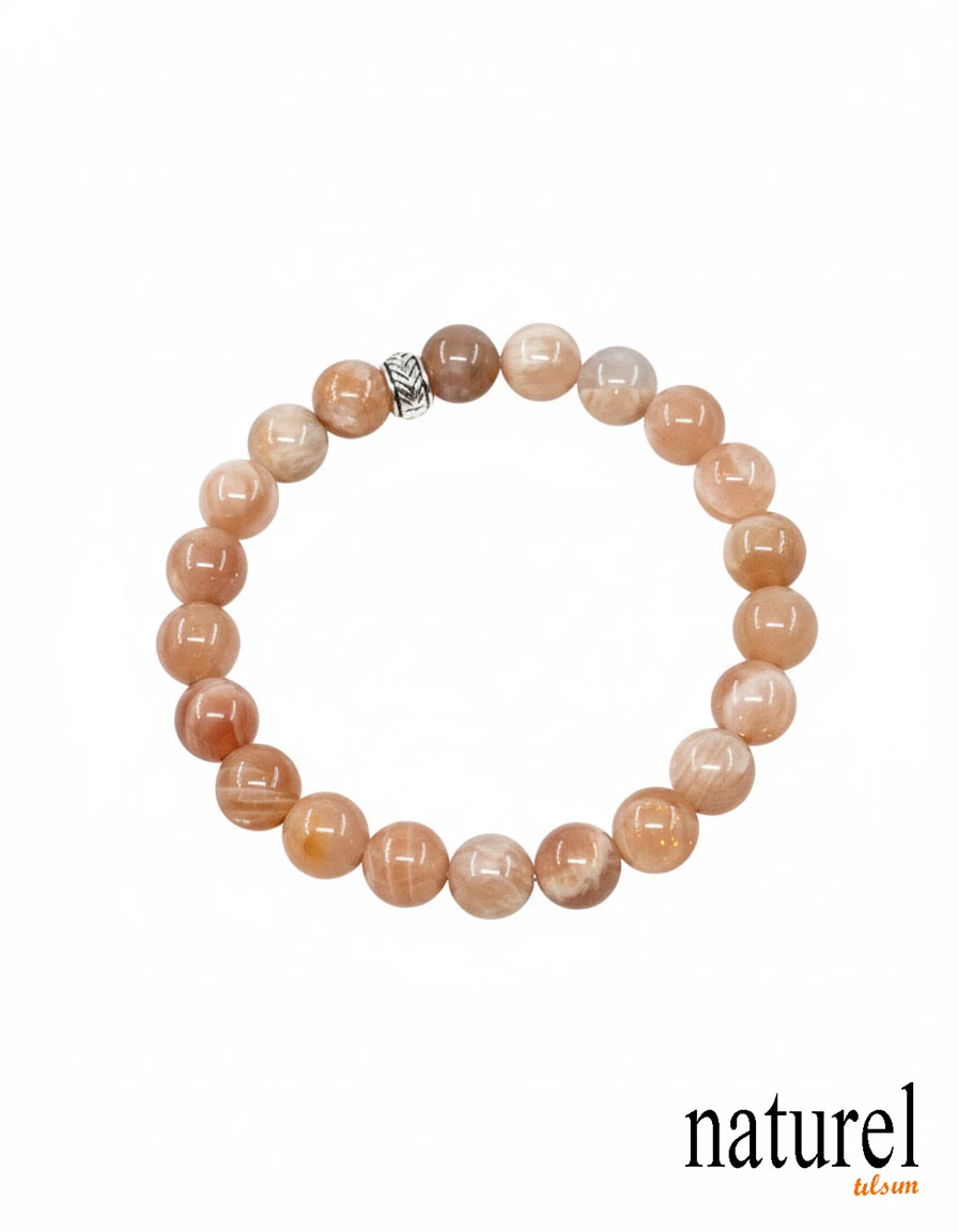 Güneş Taşı 8mm Doğal Taş Bileklik