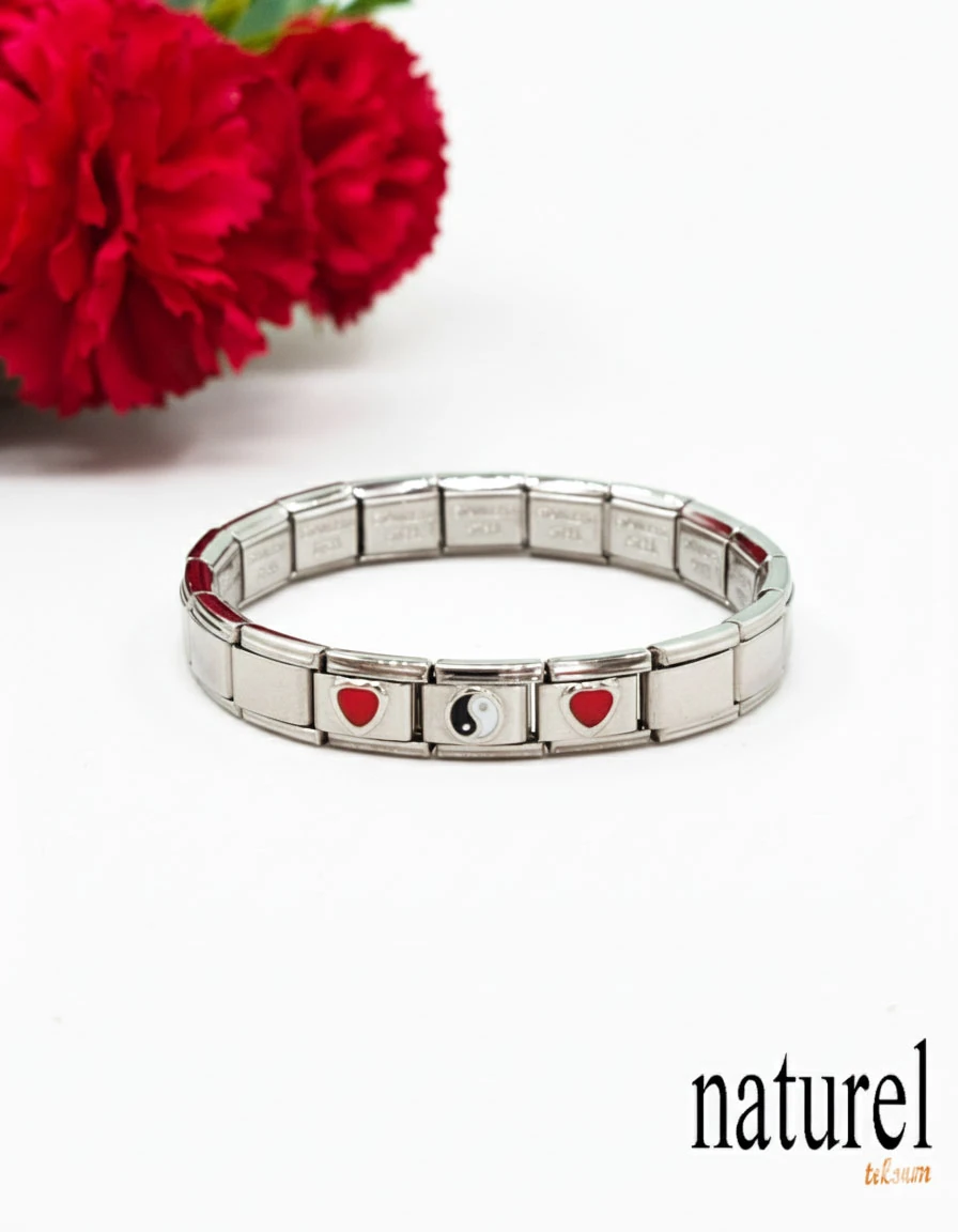 Unisex İtalyan Charm Bileklik Paslanmaz Çelik Bileklik