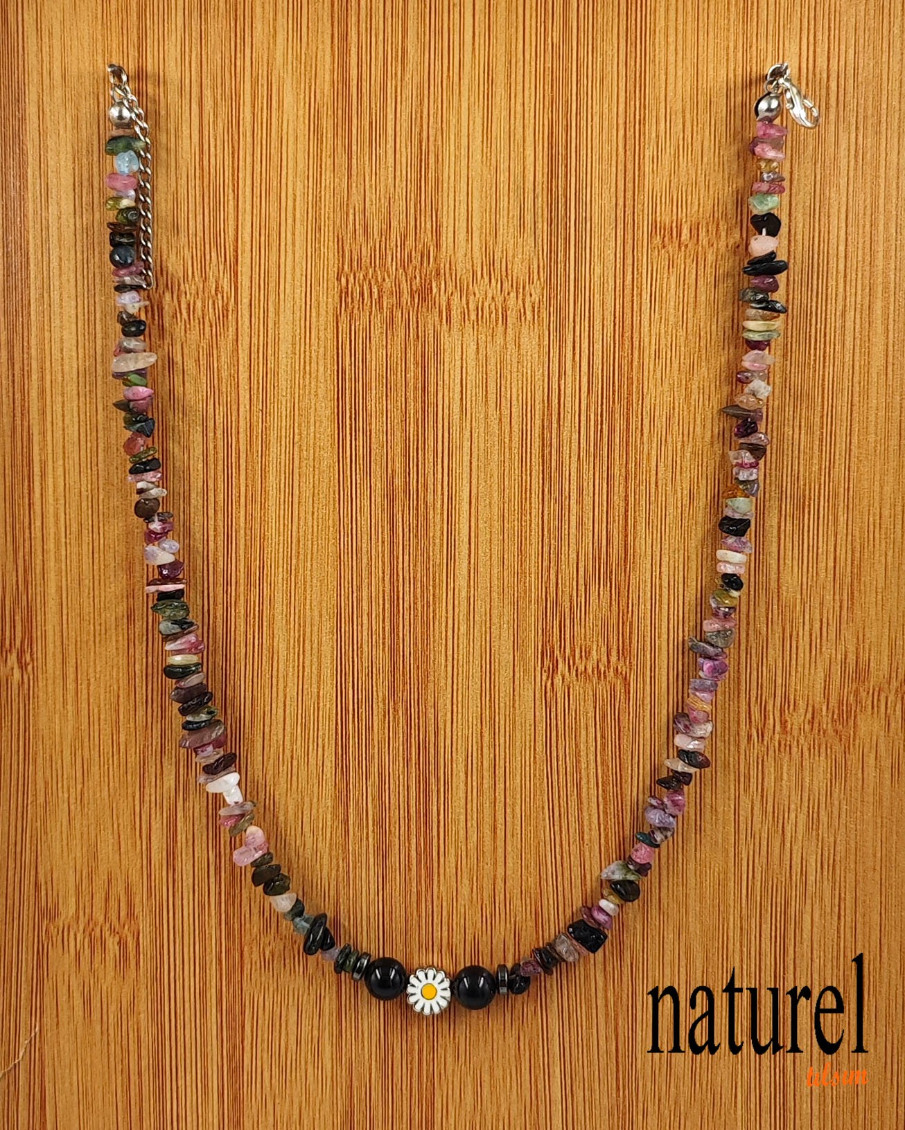 Turmalin Doğal Taş Choker Kolye