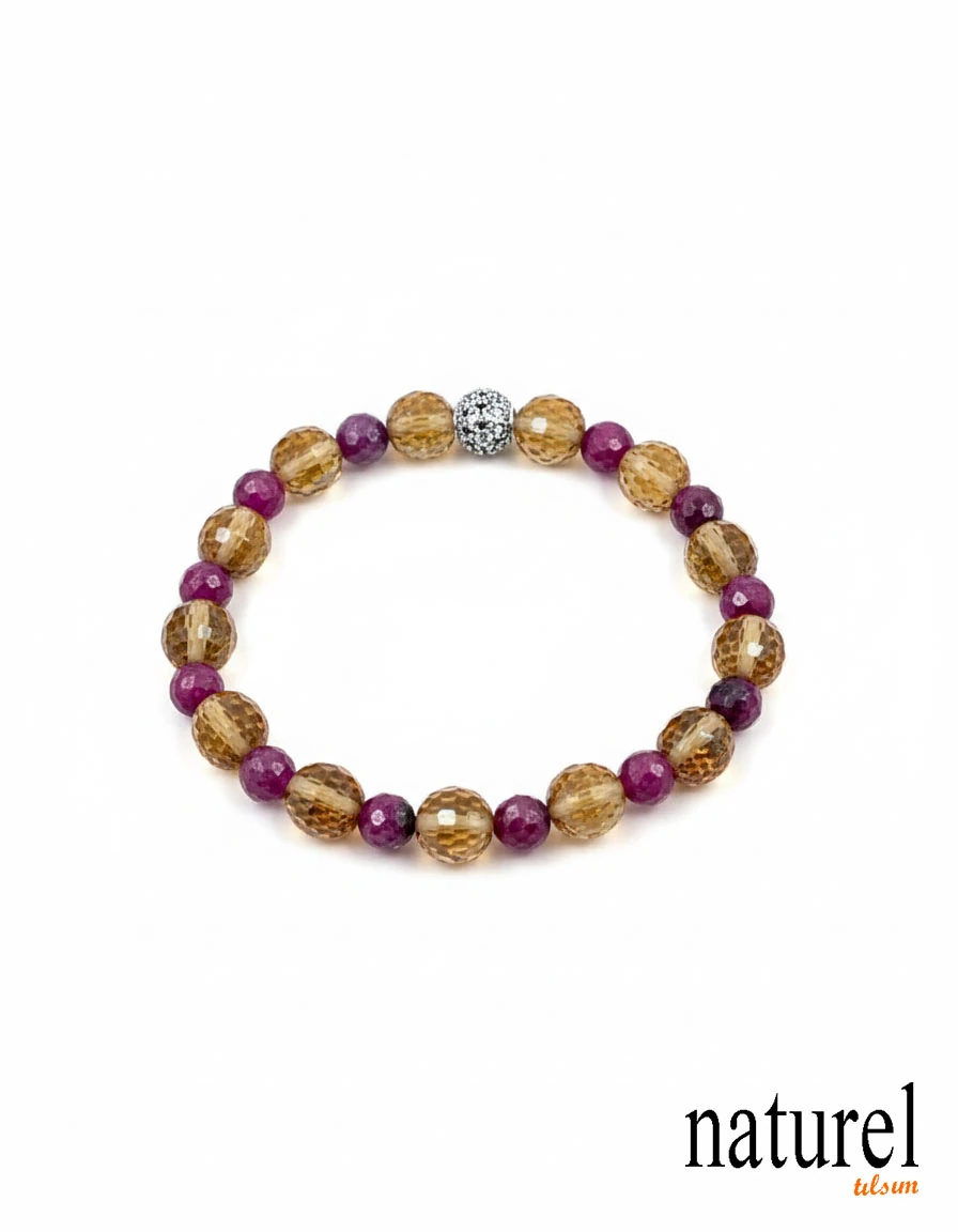 Zultanit & Yakut Doğal Taş Bileklik