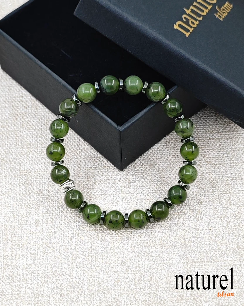 Yeşim 8mm Doğal Taş Bileklik