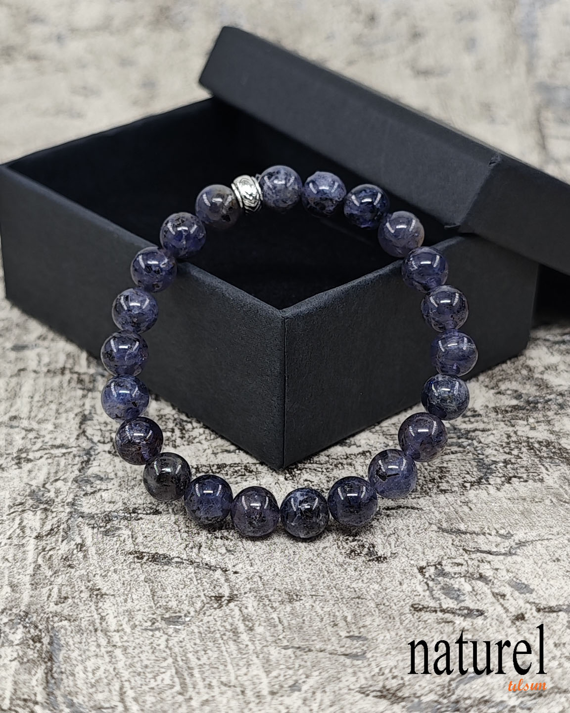 Orijinal İyolit 8mm Doğal Taş Bileklik