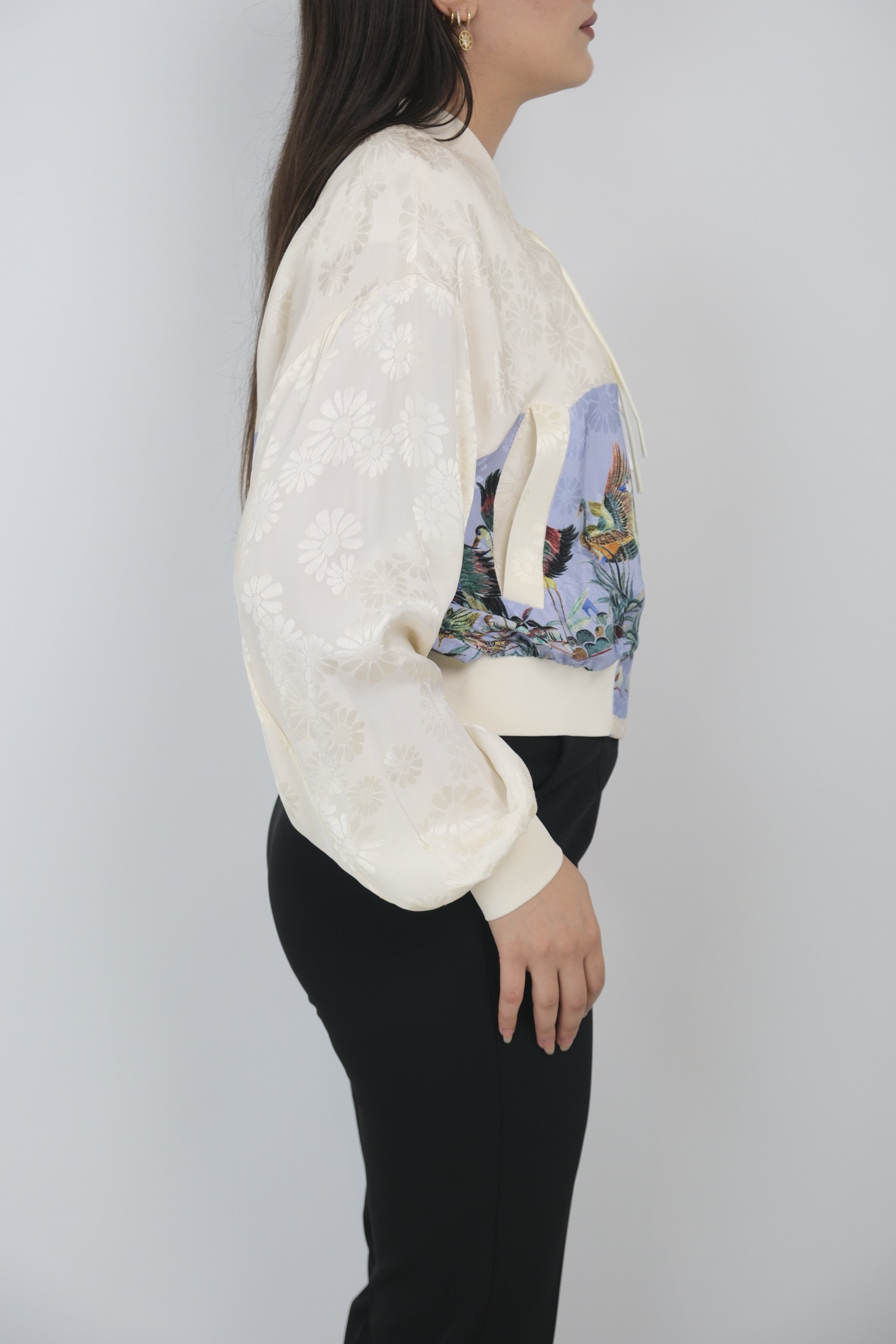 ON FASHION  Desenli Ribanalı Ceket
