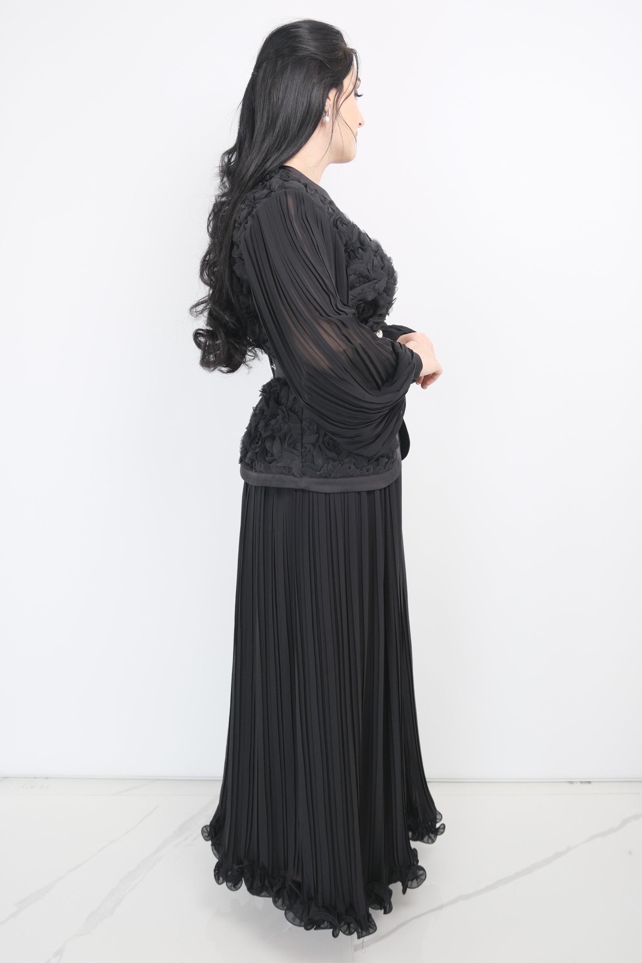 GAZZELLA Güllü Şifon Etekli Takım 