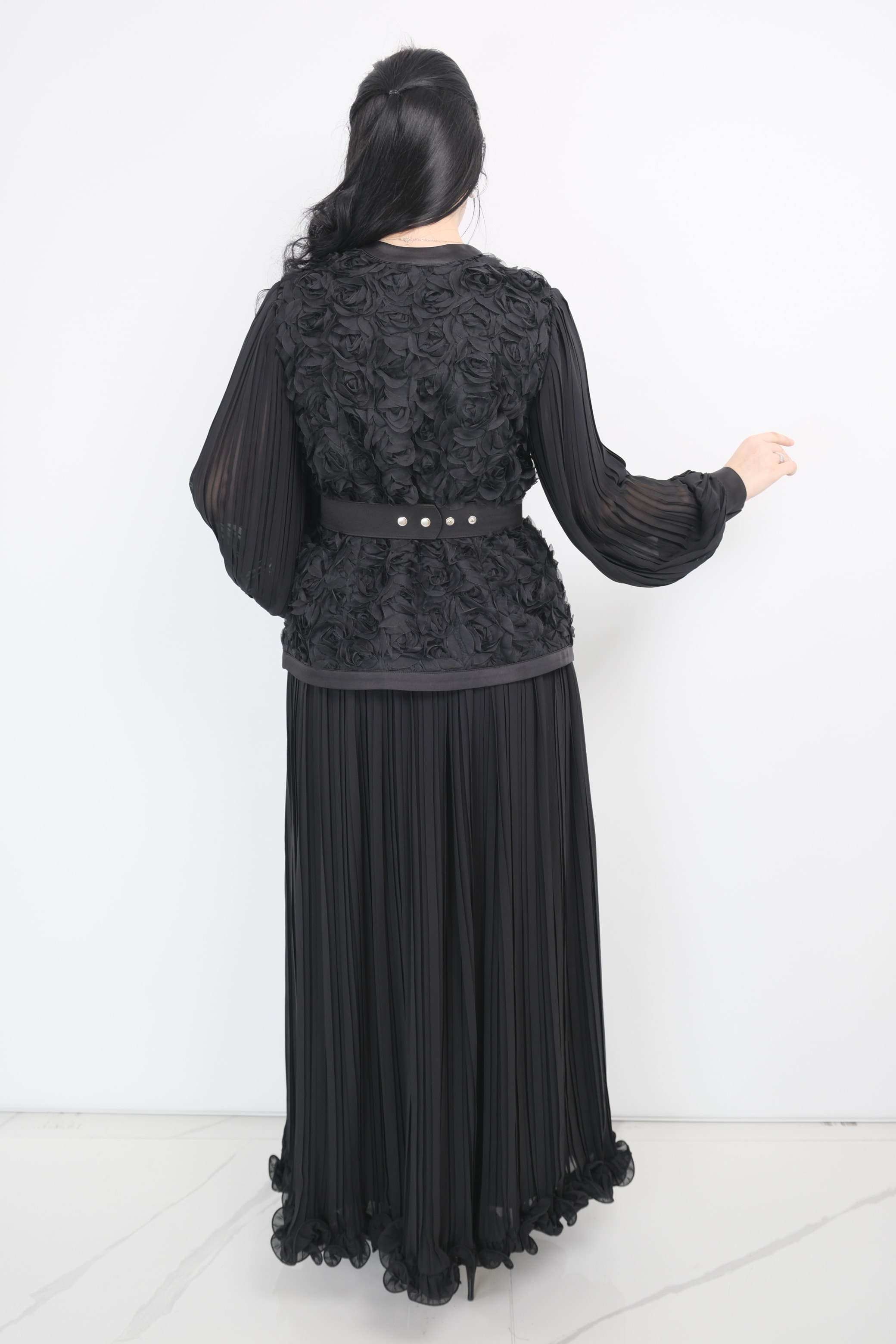 GAZZELLA Güllü Şifon Etekli Takım 