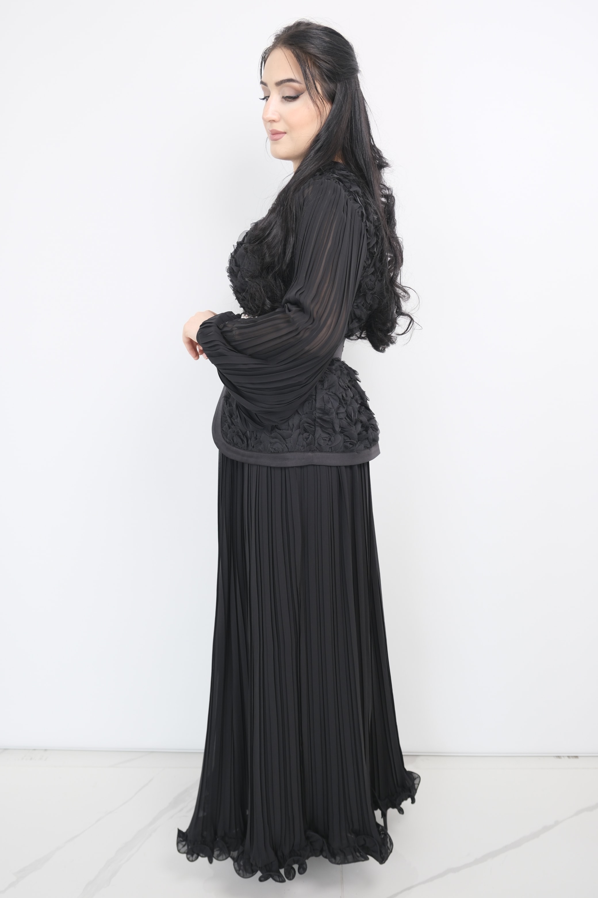 GAZZELLA Güllü Şifon Etekli Takım 