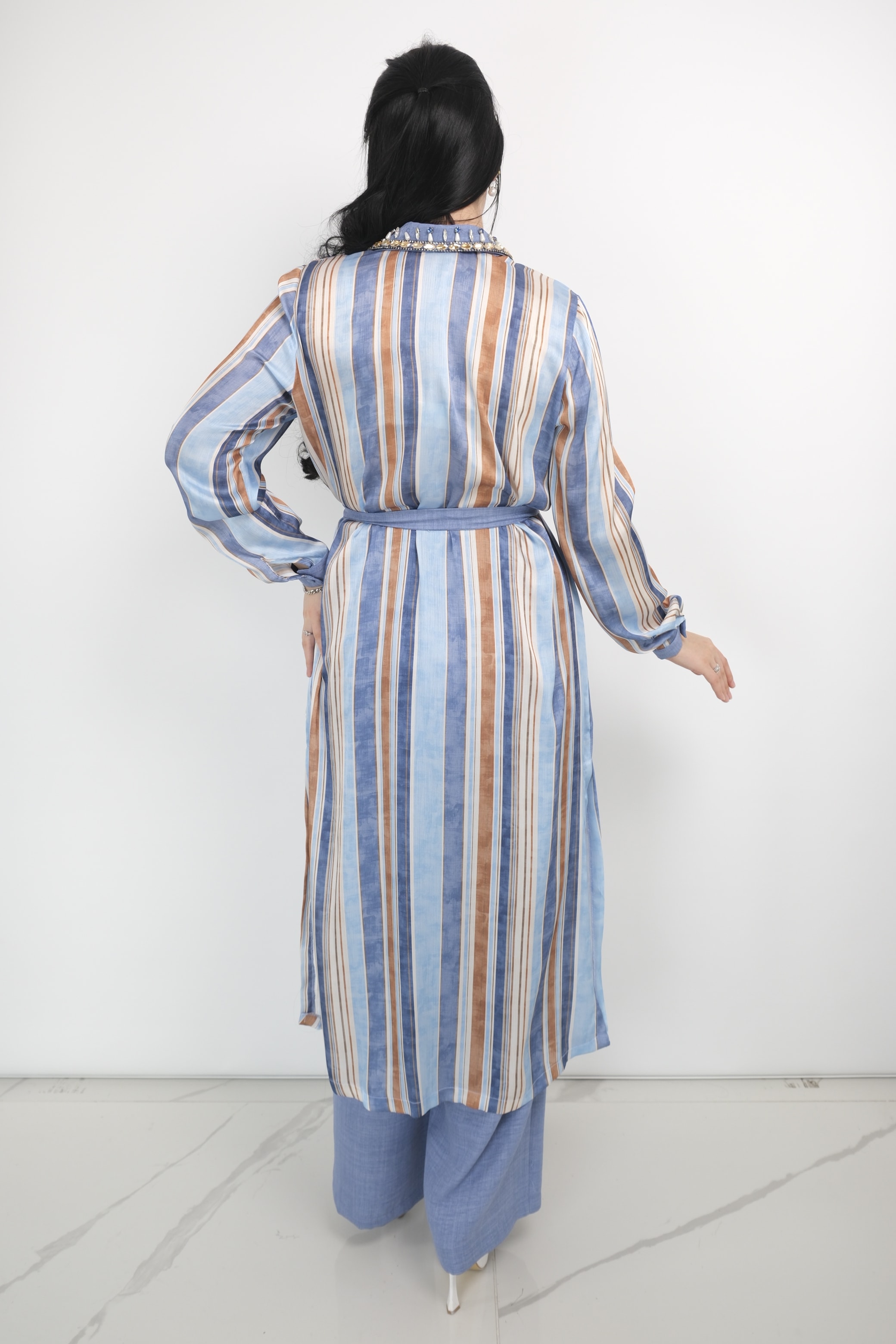 GAZZELLA Çizgili Pantolonlu Takım 