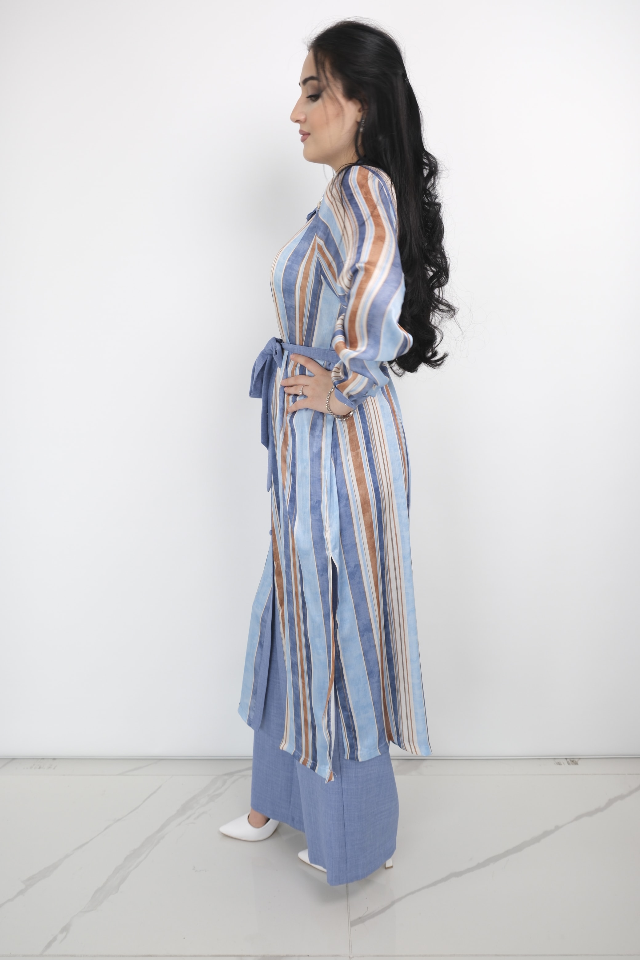 GAZZELLA Çizgili Pantolonlu Takım 