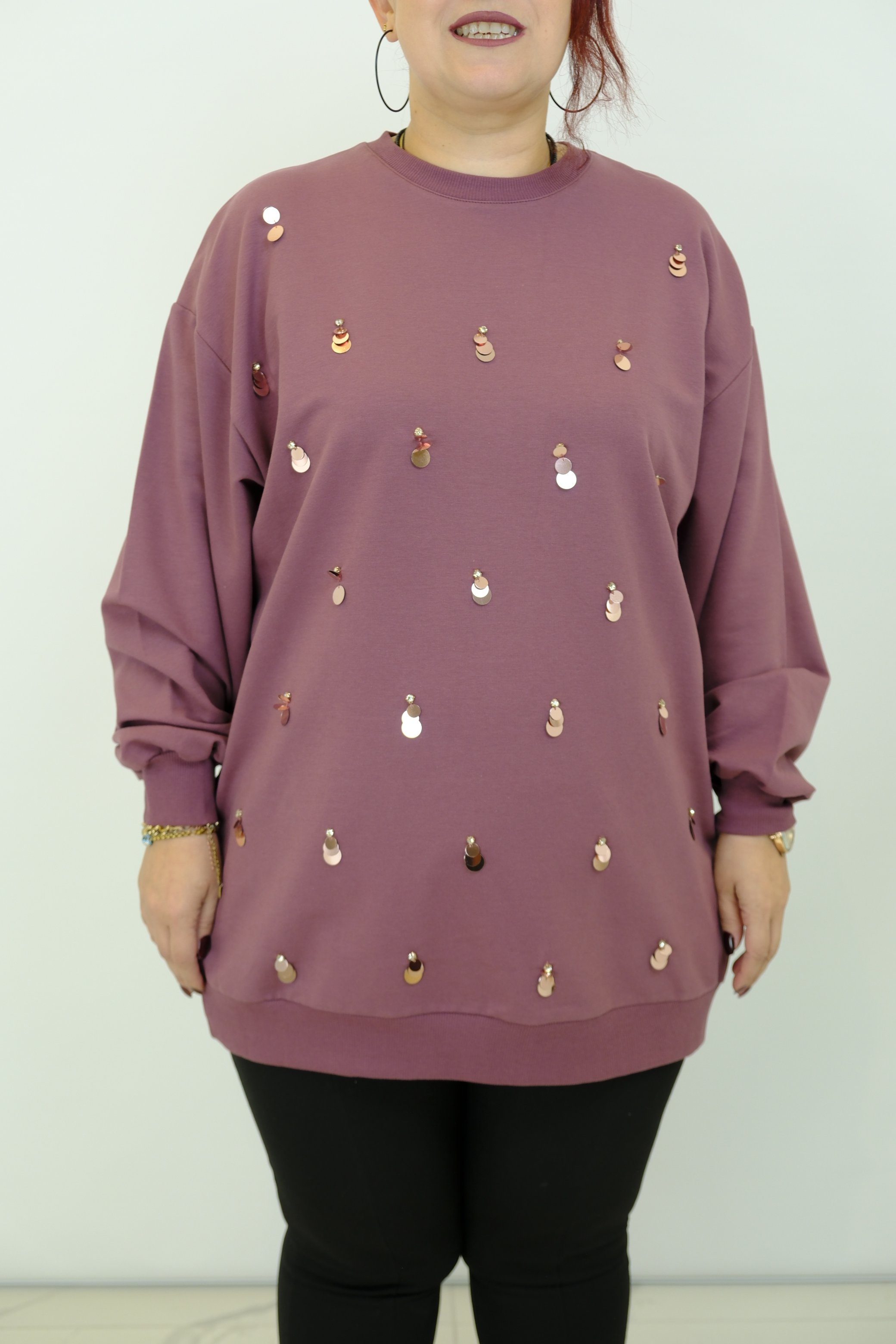 MY CITY PULLU SWEATSHIRT  - Gül Kurusu