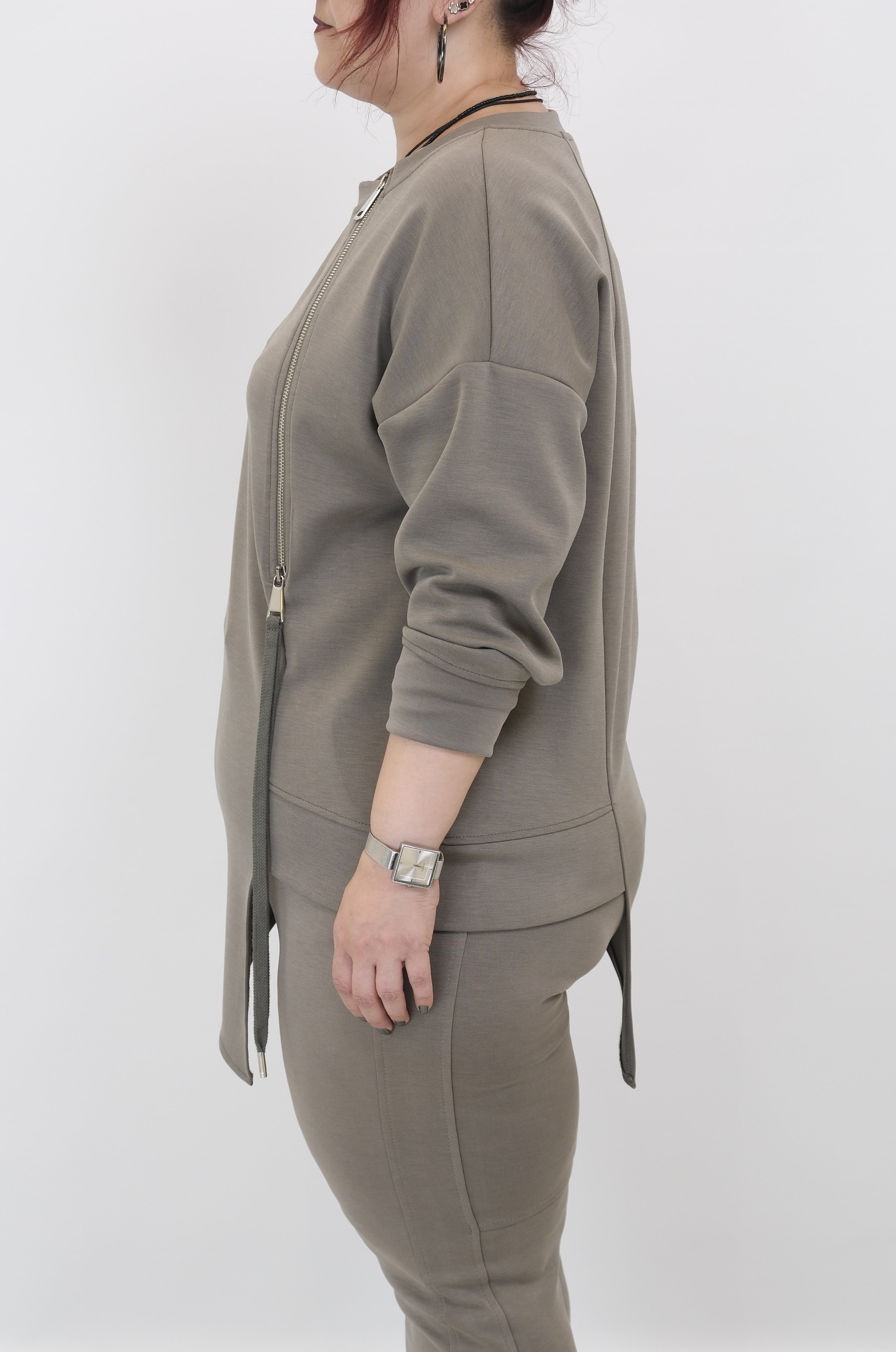 ON FASHION Fermuar Detaylı Uzun Kollu Tunik