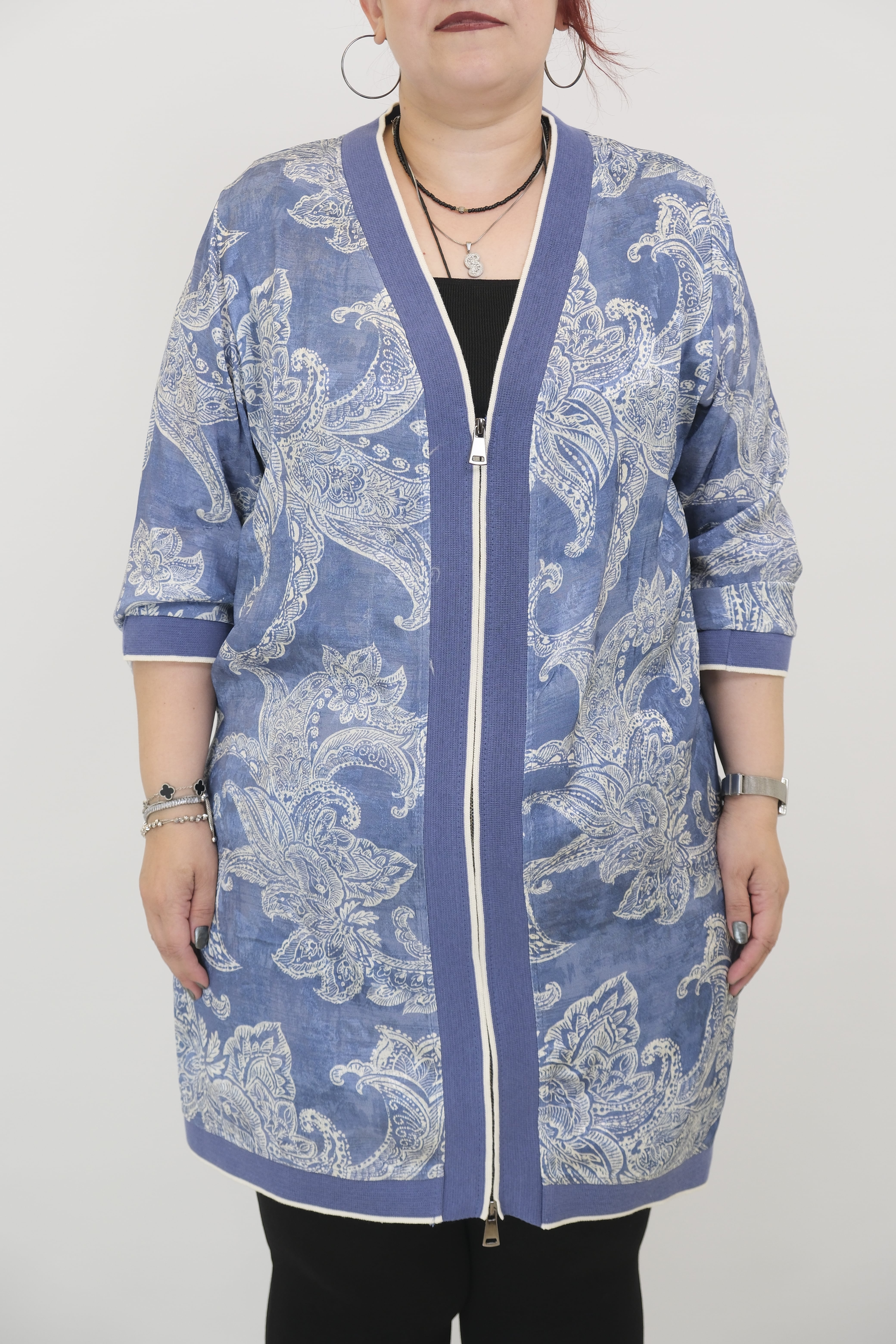 ON FASHION Fermurarlı Hırka  - İndigo