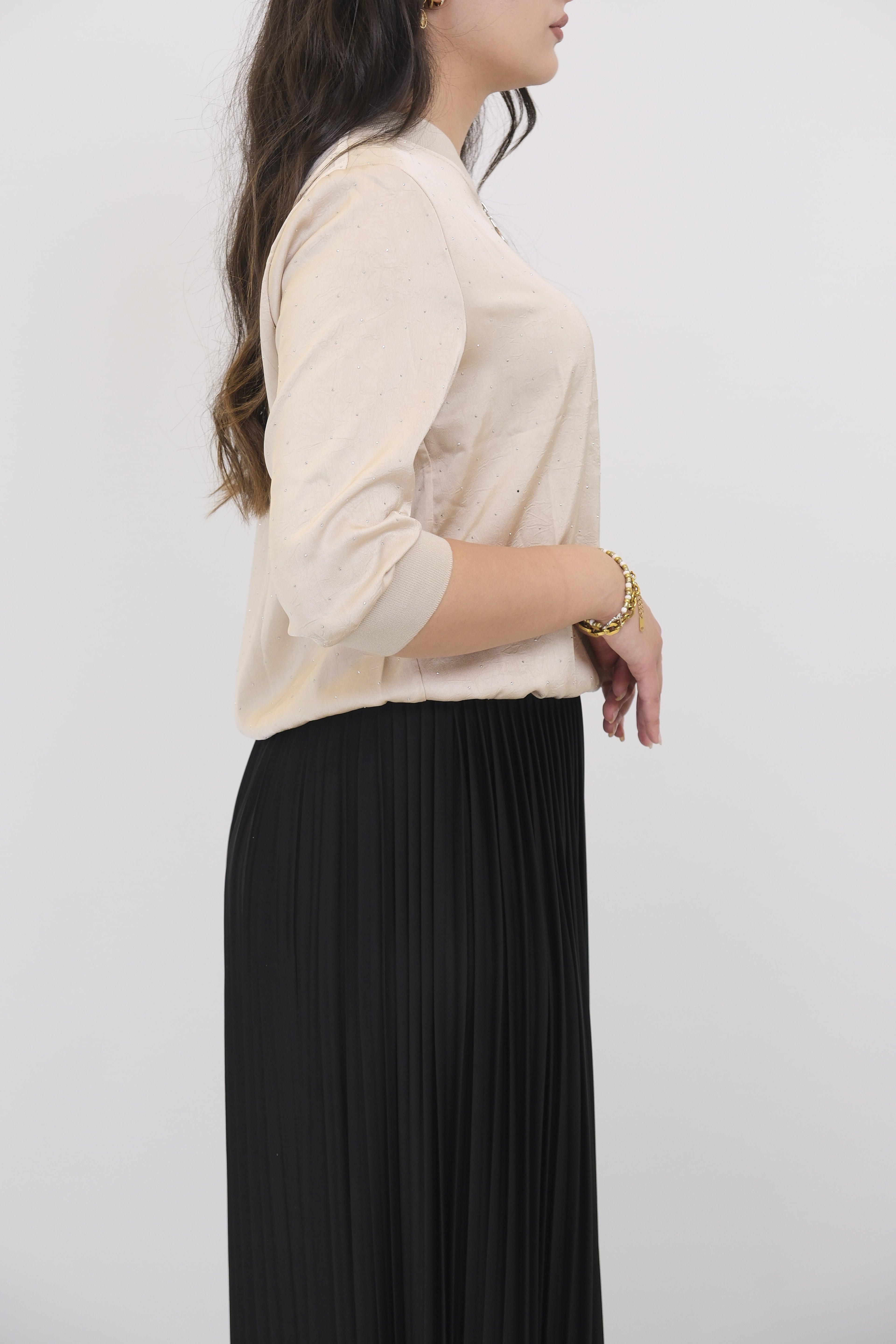 ON FASHION Ribanalı Taş Detaylı Ceket