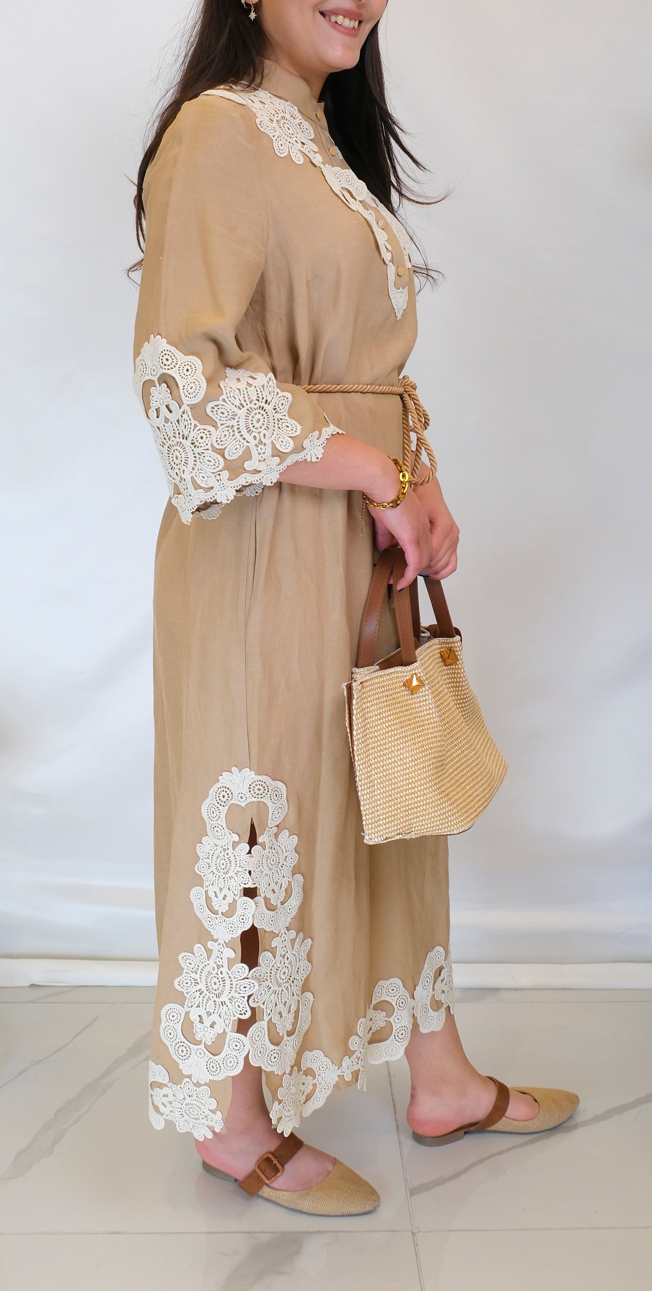 SERPİL Güpürlü Elbise