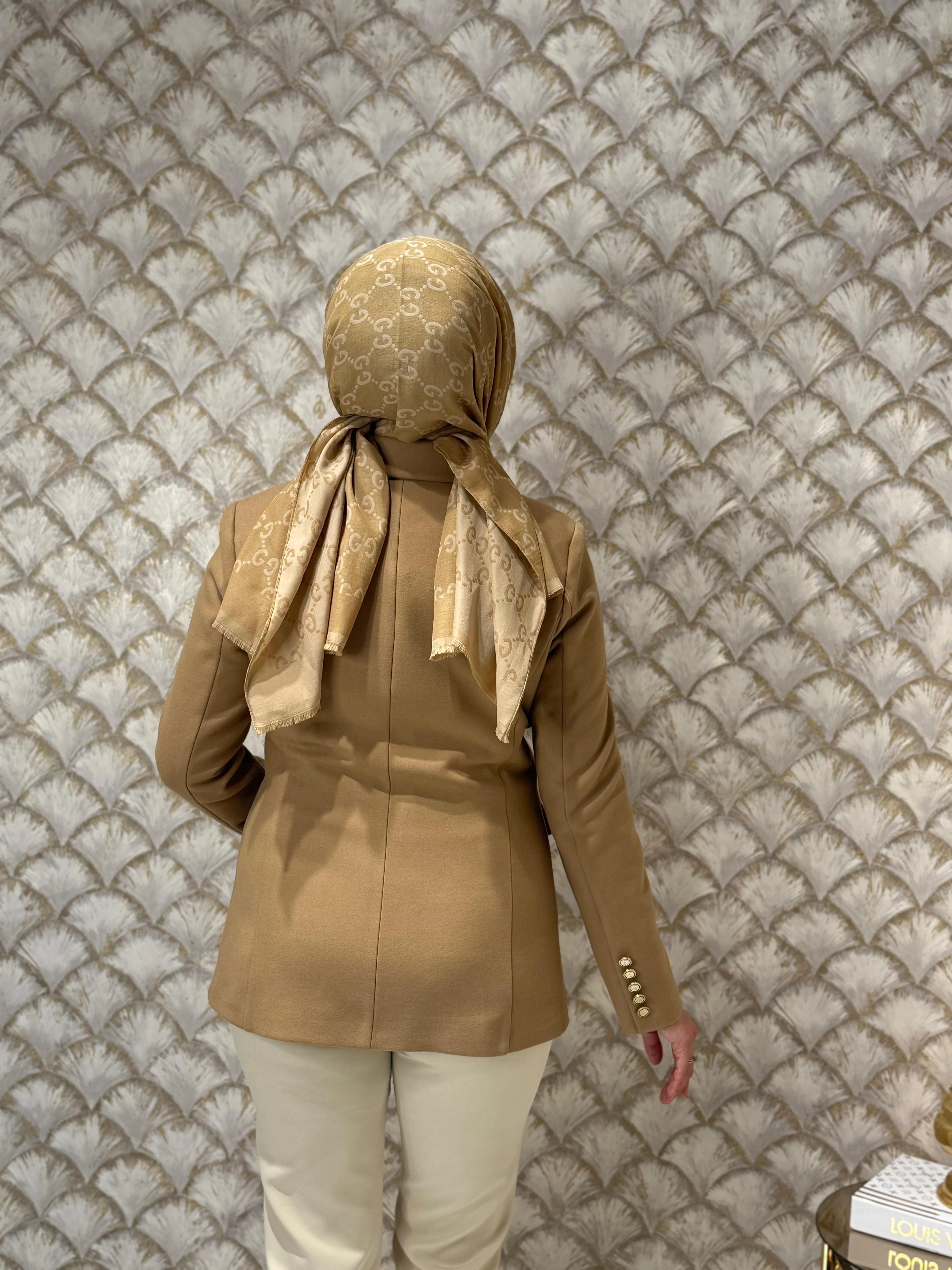 EKOL  Kruvaze Yaka Kaşe Ceket