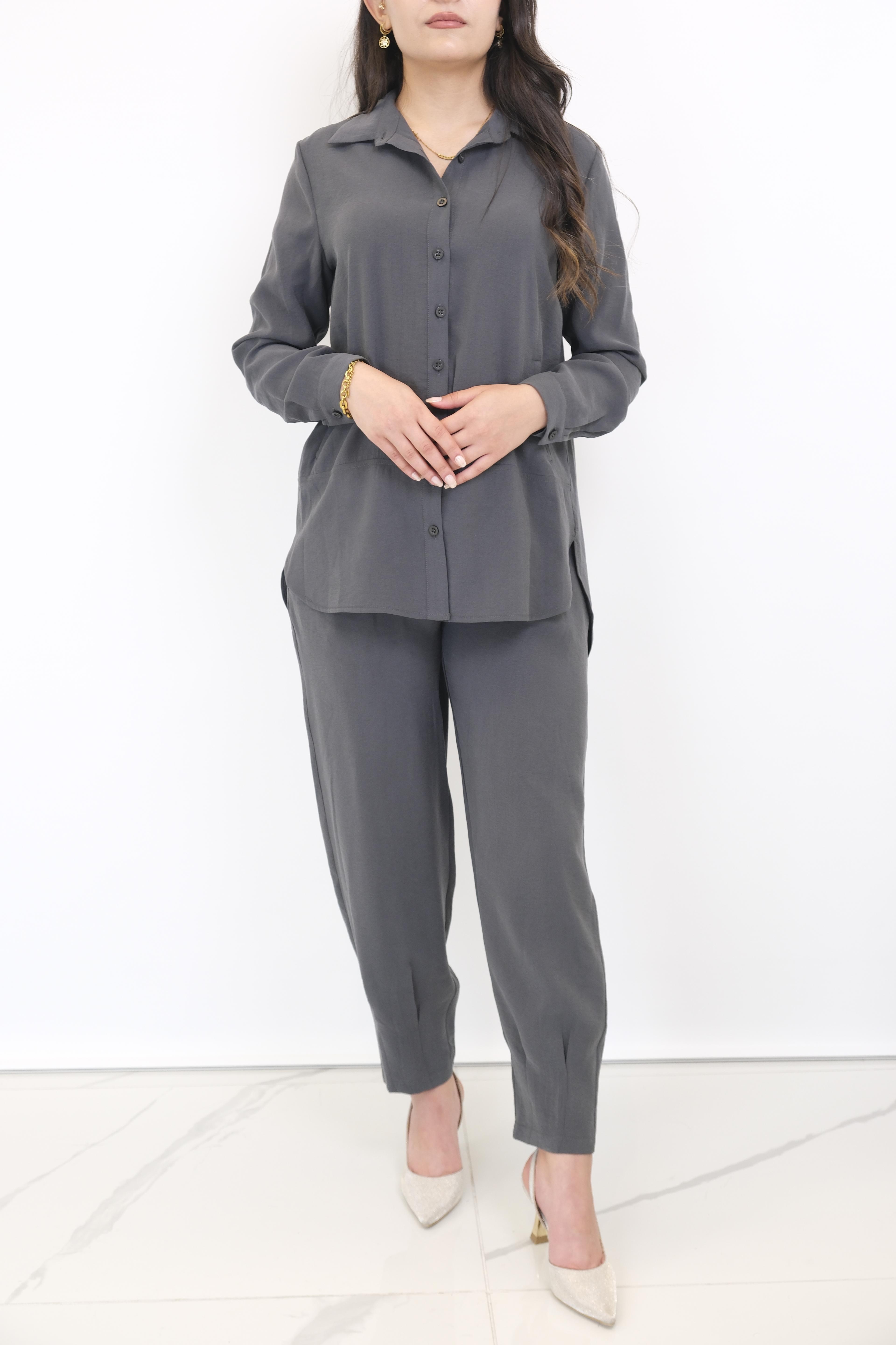 ON FASHION Şalvar Takım - Antrasit