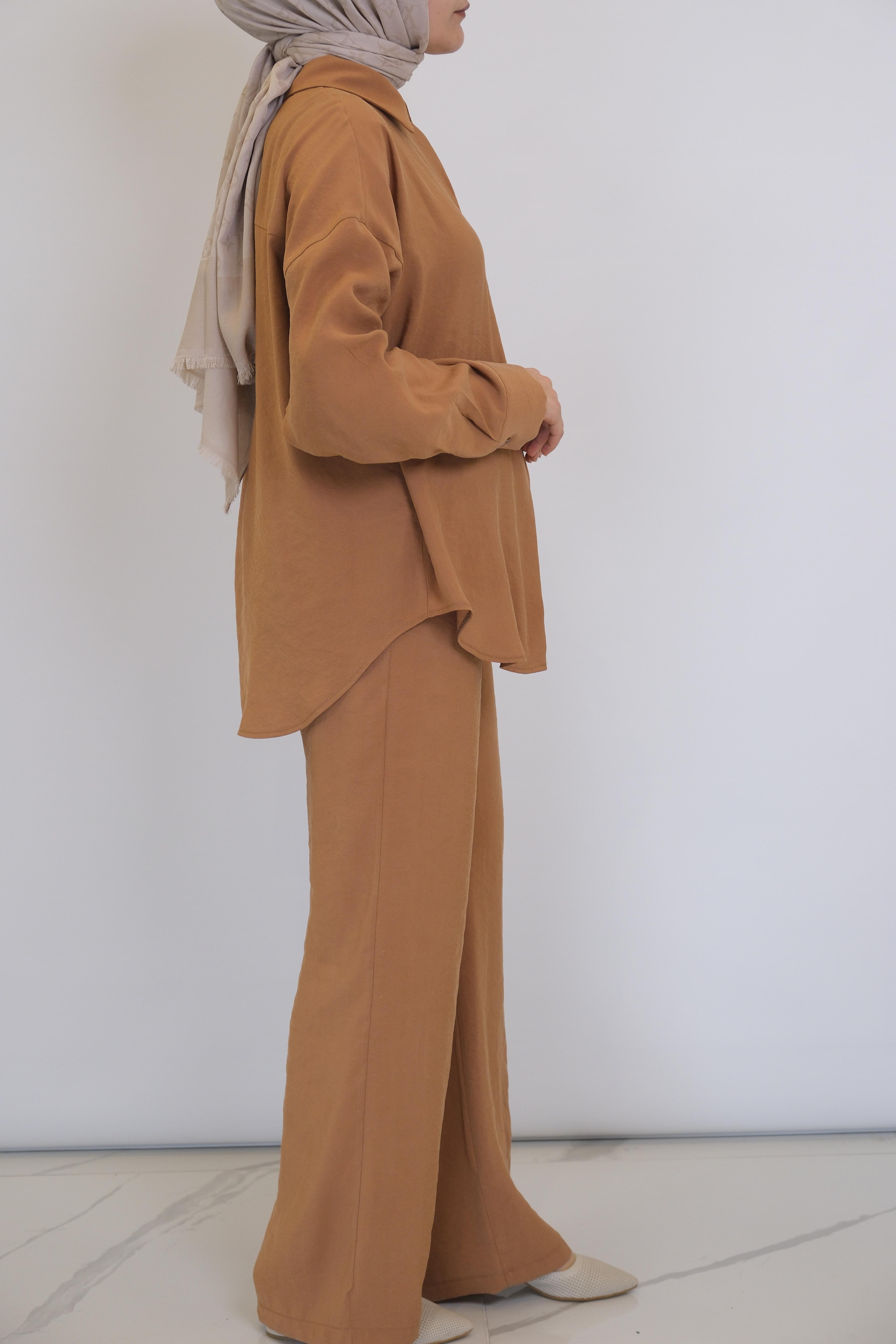 ON FASHION Uzun Kollu Gömlek Pantolon Takım