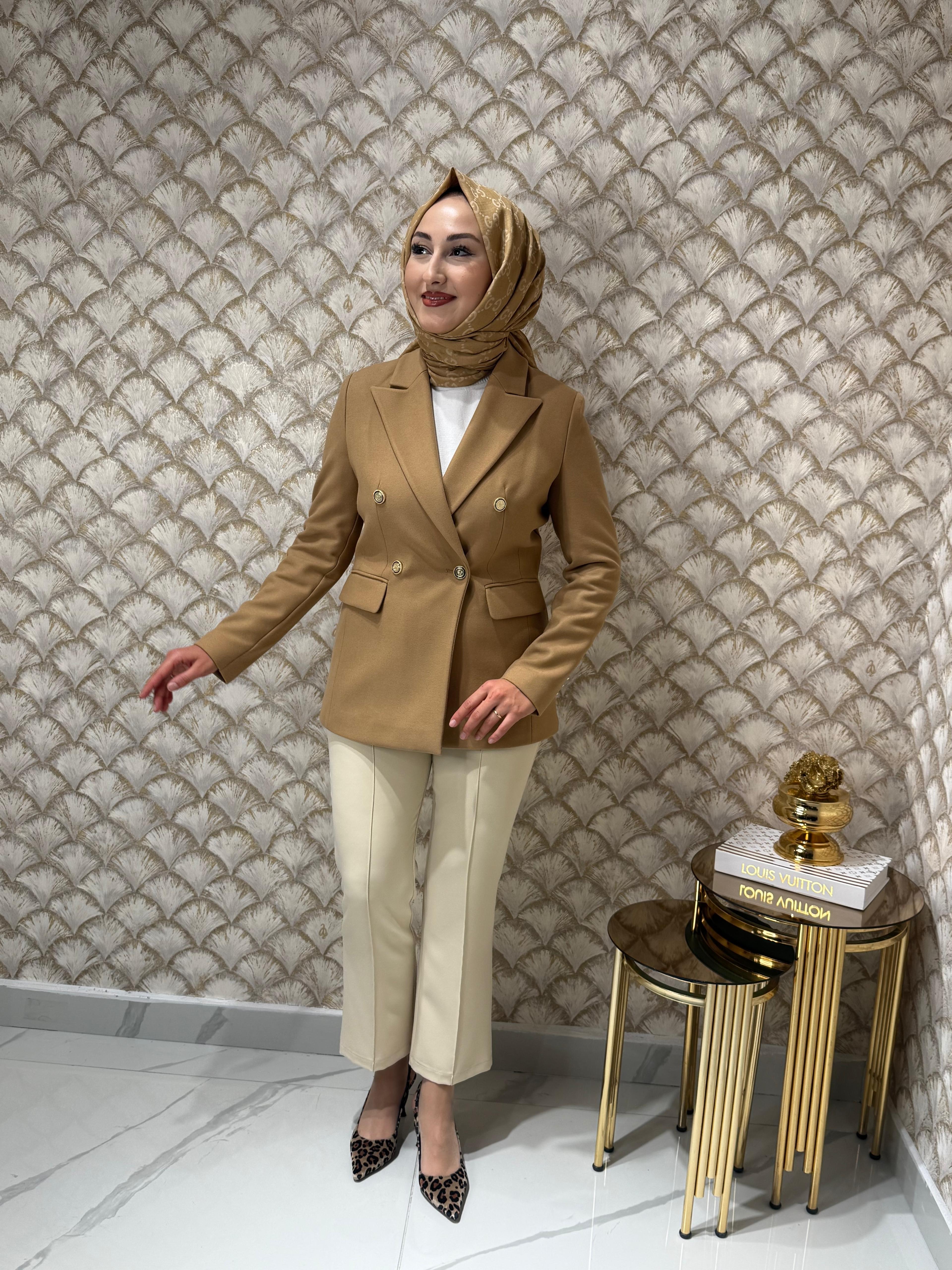 EKOL Kaşe Blazer Ceket - 36