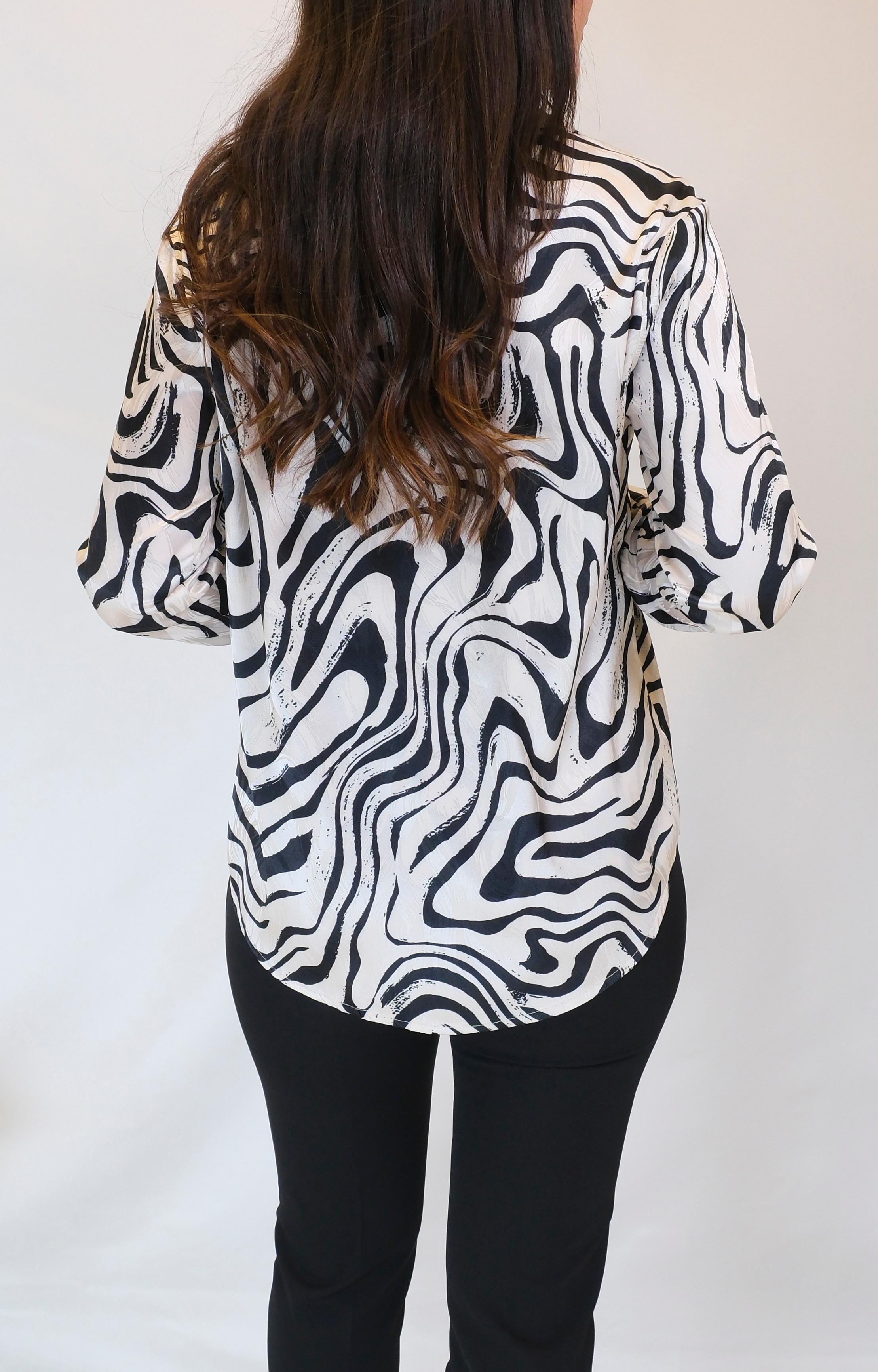 ON FASHION Zebra Desenli Gömlek