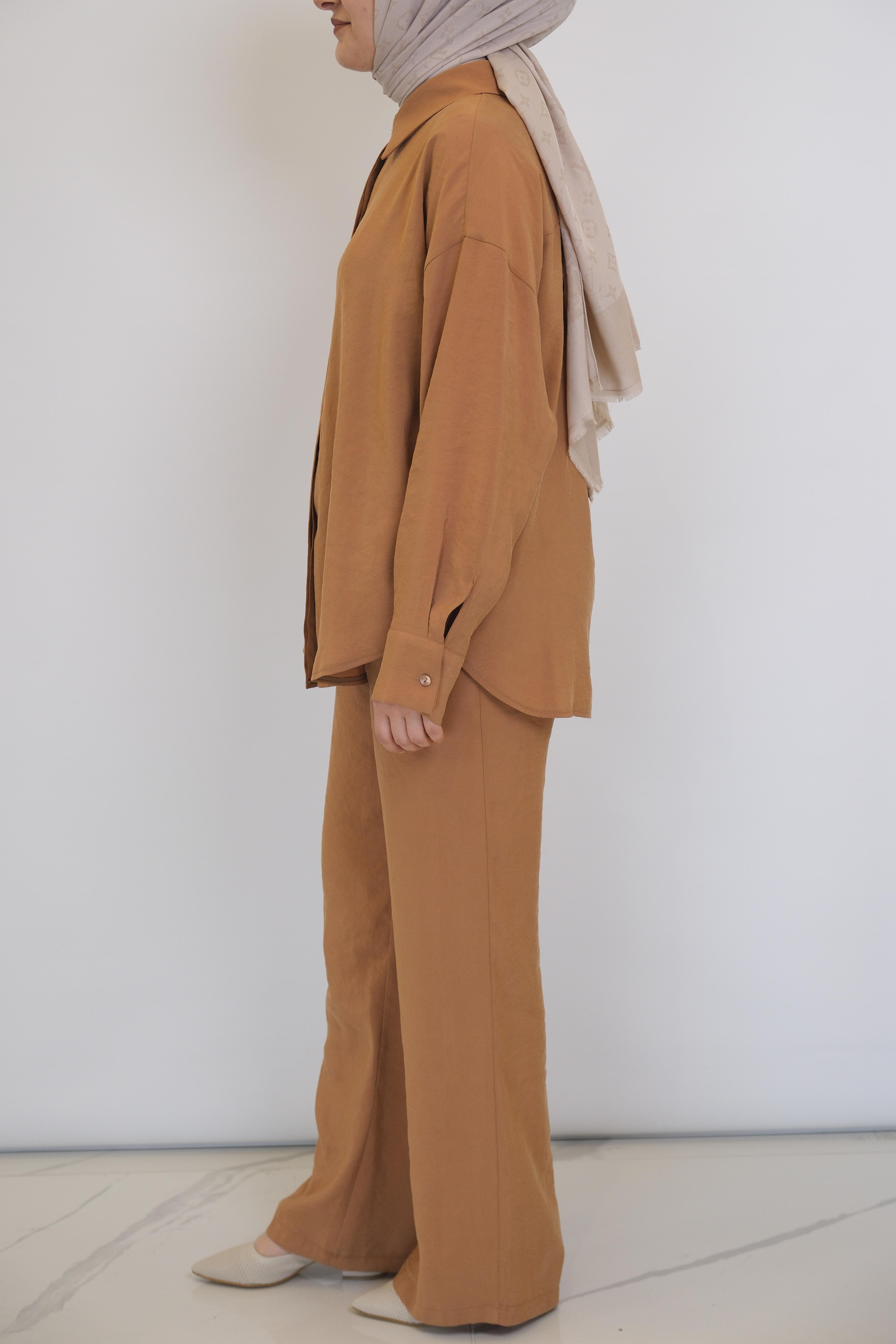 ON FASHION Uzun Kollu Gömlek Pantolon Takım
