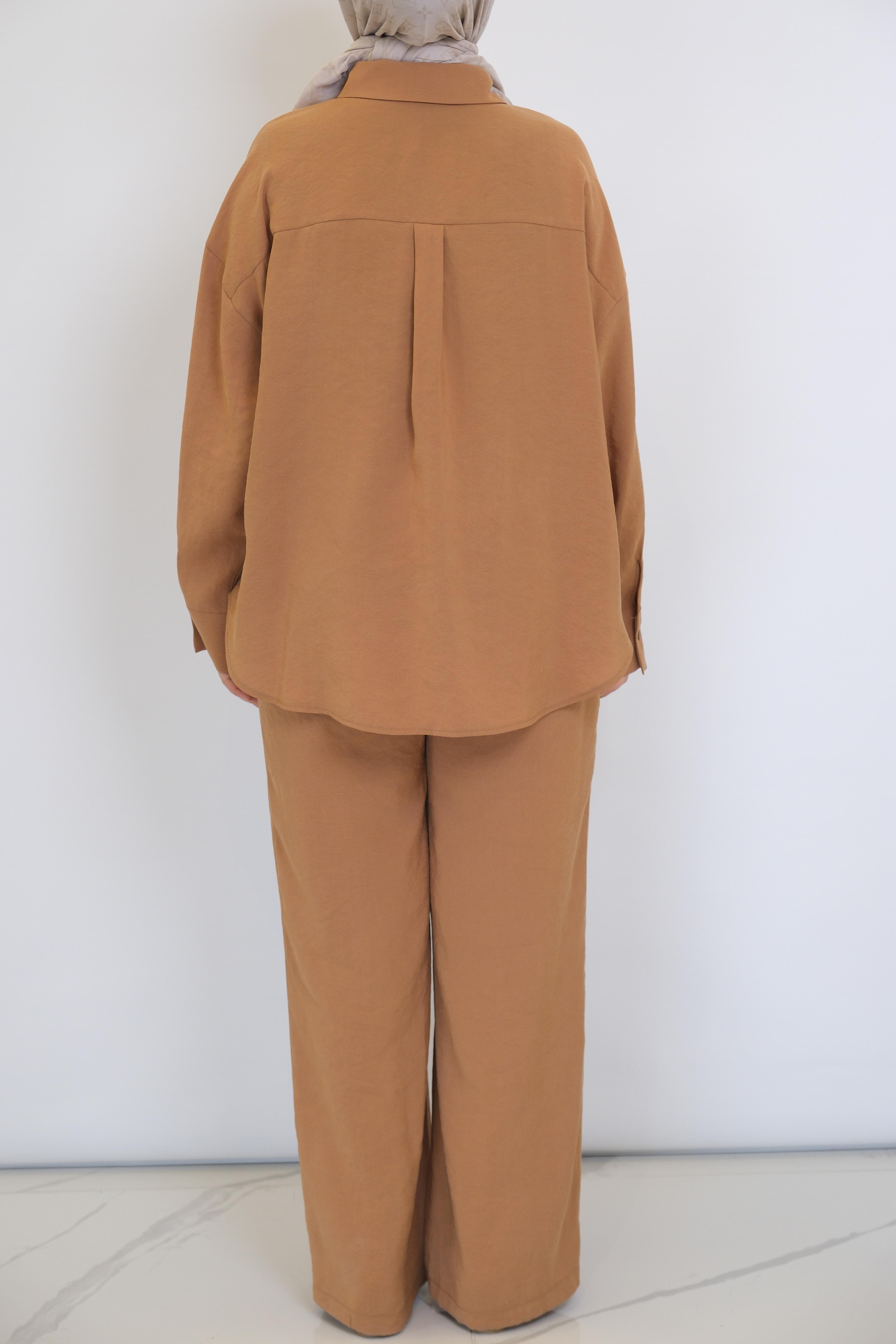 ON FASHION Uzun Kollu Gömlek Pantolon Takım