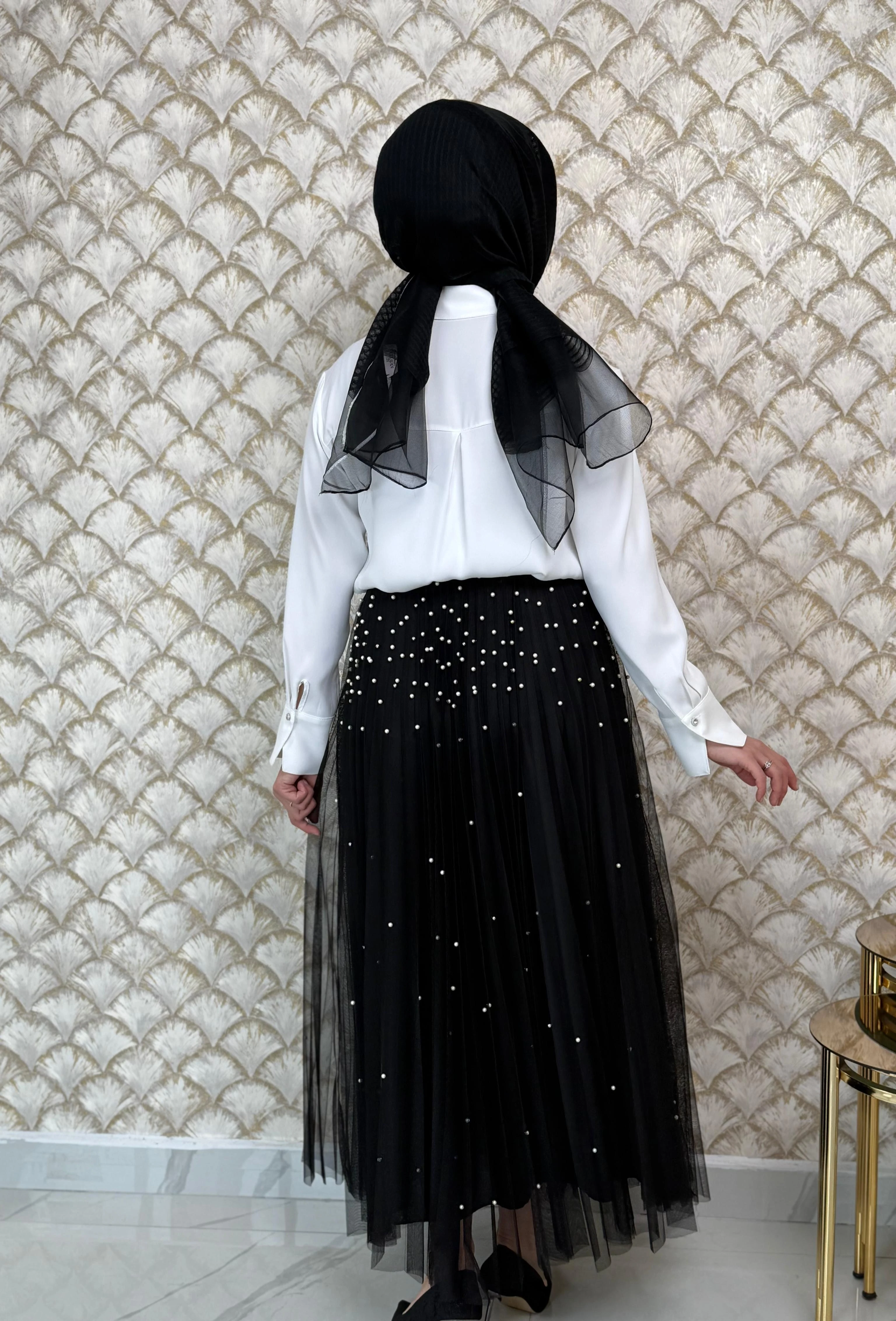 MODAİLGİ  Piliseli İncili Etek 