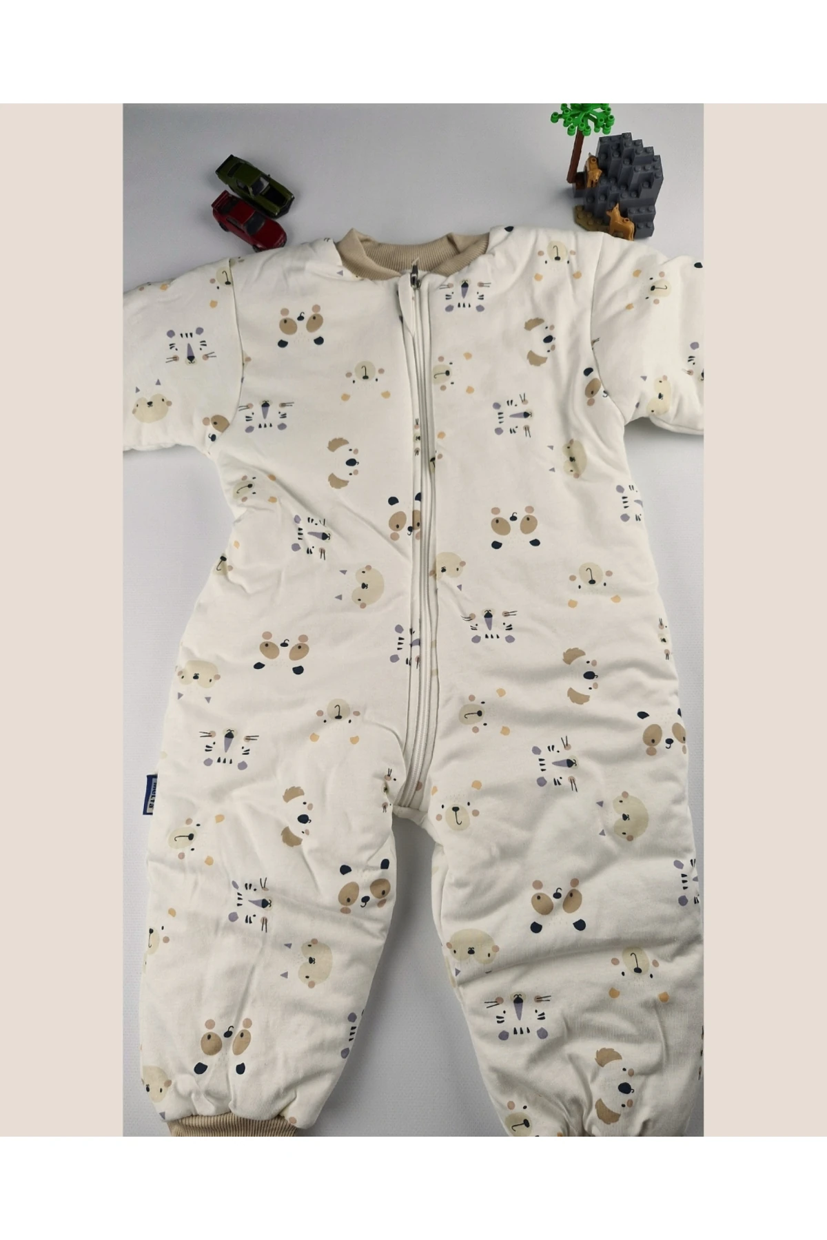 2.5 Tog Pamuklu Fermuarlı Bebek Uyku Tulumu – Hayvan Desenli (1-6 Yaş)