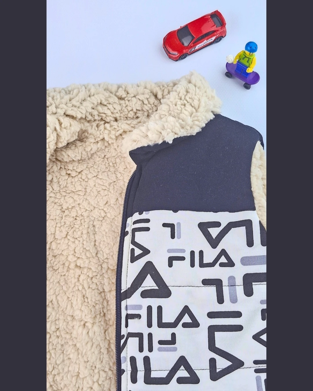 Asliva Çocuk 3'lü Takım İçi Kürklü Şişme Yelek Logolu Sweatshirt Ve Pantolon Set 2-5 Yaş