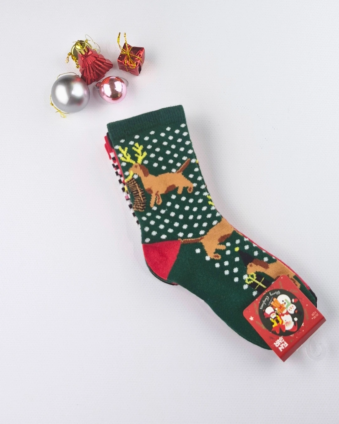 Asliva 3'lü Paket Yılbaşı Temalı Çocuk Çorap Seti - Renkli ve Eğlenceli Kışlık (Numara: 25-30)