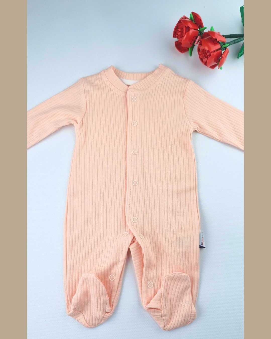 Asliva Bebek Somon Fitilli Tulum ve Geyik Nakışlı Peluş Yelek Takım 2'li Set